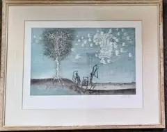 Composition surréaliste by Lars Bo, Eau-forte et aquatinte en couleur signée et numérotée, sold Apr 2022