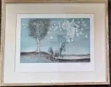 Composition surréaliste by Lars Bo, Eau-forte et aquatinte en couleur signée et numérotée, sold Apr 2022