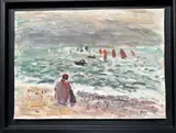Soir au Havre by Jean-Jacques René, Aquarelle titrée et signée en bas à droite, sold Apr 2022