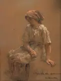 Femme au repos, circa 1924 by Léon Augustin Lhermitte, Pastel sur papier grège, sold Jan 2013