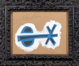 Le point et le rond by Wout Hoeboer, Technique mixte (collage) sur papier, sold Nov 2012