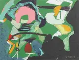 COMPOSITION ABSTRAITE by André Lanskoy, Gouache sur papier signé en haut à gauche, circa, sold Apr 2011