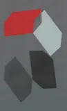 COMPOSITION GRIS ROUGE 1981 by Jacques Mennessons, Gouache, technique mixte titrée et indiquée MEN au dos, sold Apr 2011