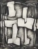 COMPOSITION ABSTRAITE by Roger Desserprit, Lavis d'encre de Chine et crayon signé en bas à droite, sold Apr 2011