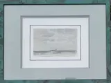 Étude de ciel by Louis-Henri Foreau, Aquarelle et crayon sur papier contrecollé, sold Feb 2025