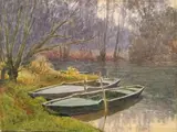Bords de rivière by Charles Minel, Aquarelle, sold Feb 2025