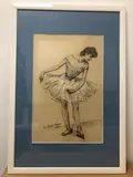 Ballerine by Pierre Carrier-Belleuse, 1904, Fusain et pastel sec signé et daté, sold Feb 2025