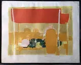 Composition au personnage orangé by Paul Guiramand, Lithographie signée, dédicacée et justifiée E, sold Feb 2025
