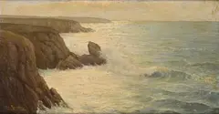 Mer agitée by Edouard Mandon, Toile signée en bas à gauche, sold Jan 2025