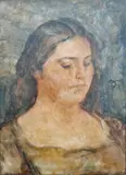 Portrait de femme by Pierre Dionesi, Gouache, sold Jan 2025