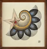 Spirale, circa 1948 by Marcel Lempereur-Haut, Huile et crayon sur toile marouflée sur carton, sold Dec 2024