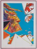 Philippe DRUILLET (né en 1944) Profil de guerrier by Philippe Druillet, Lithographie, sold Dec 2024
