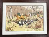 Vénerie au chevreuil by Georges Louis Charles Busson, Lithographie en couleurs signée en bas à droite dans la planche, sold Dec 2024