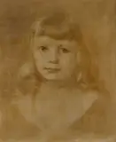 Jeune fille en buste by Eugène Carrière, Toile d'origine (Hardy et Alan), sold Dec 2024