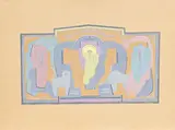 Nativité by Robert Pouyaud, 1928, Gouache sur carton, non signée et datée, sold May 2025