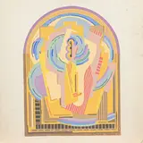 Composition cubiste by Robert Pouyaud, 1932, Gouache sur carton, sold May 2025