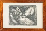 Grand nu assis by Pierre Combet-Descombes, Monotype en noir, sold May 2025