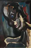 Le Clown by Hubert Agostini, Gouache sur papier, sold May 2025