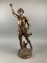 Actéon by Adrien Étienne Gaudez, Épreuve en bronze patiné, sold May 2025