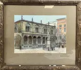 Façade d'un palais de la Renaissance by Gabriel Rousseau, Aquarelle et crayon, sold May 2025
