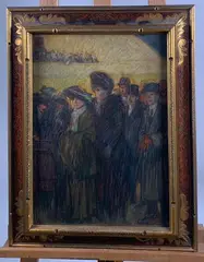 La sortie de spectacle by Ferdinand Fargeot, Pastel sur papier signé en bas à droite, sold May 2025