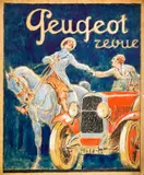 La cavalière", projet d'illustration pour Peugeot Revue by Henri Vincent-Anglade, Plume, encre noire et gouache sur papier calque, doublé sur papier reprenant au crayon la, sold May 2025