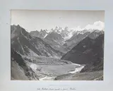 Himalaya -Karakoram, vallée Braldoh et branche terminale du glacier Biaho by Vittorio Sella, Tirage argentique collé sur carton, portant le cachet à sec du photographe en bas à droite, sold Dec 2024