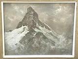 Le Cervin by Jose Mingret, Aquarelle gouachée et mine de plomb signée en bas à droite, sold Dec 2024