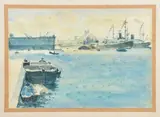 Vue des Ports de Marseille by Charles Joseph Apy-Vives, Aquarelle sur papier, sold Dec 2024