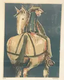 Cavalier by Elie Pesatori, Lithographie en couleurs, sold Nov 2022