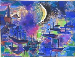 Marine by Gio Colucci, Gouache sur papier, sold Nov 2022