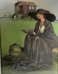 Femme à la roulotte by Maxime Dethomas, Pastel, sold Jun 2022