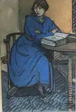 La Liseuse by Maxime Dethomas, Pastel, mongrammé en bas à droite et daté, sold Jun 2022