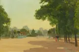 La promenade aux tuileries by Henri-Alexandre Collinet, Toile, sold Jun 2022