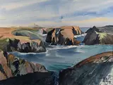 Belle Île, Goulphen by Franck Sordot, 2016, Aquarelle, sold Dec 2023