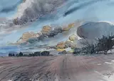 Ciel tourmenté by Franck Sordot, Aquarelle, sold Dec 2023