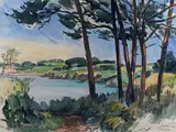 Port Guen by Franck Sordot, 2017, Aquarelle, sold Dec 2023