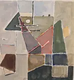Composition by Geer van Velde, vers 1951, Gouache, sold Dec 2023