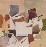 Composition by Geer van Velde, vers 1959, Gouache et aquarelle, sold Dec 2023