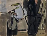 Composition by Geer van Velde, vers 1939, Gouache et encre noire, sold Dec 2023