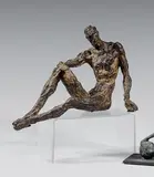 Athlète au repos, vers 1952-1953 by Margareta Cossăceanu-Lavrillier, Épreuve en bronze patiné, sold Dec 2023