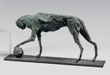 Panthère à la boule by Jeanne Bouchart, Épreuve en bronze patiné, sold Dec 2023