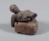 Torse d'Awa noir by Agnès Bracquemond, 1999, Terre cuite en deux parties (figure plus son socle), sold Dec 2023