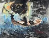 L'orage by Stéphane Pencréac'h, 2007, Aquarelle, sold Dec 2023