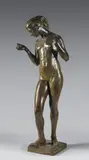 Claudie by François Cacheux, Épreuve en bronze à patine verte, sold Dec 2023