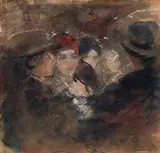 Dans la rue by Abel Beltram, Aquarelle gouachée, sold Dec 2023