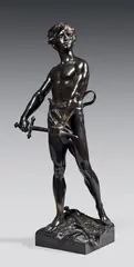 Vingt ans by Raoul Larche, Bronze à patine brune, sold Dec 2023