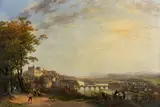 Vue du pont et du château de Pau by Théodore Richard, Toile, sold Dec 2023