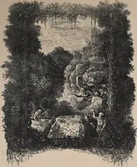 Frontispice pour «Fables et Contes» par H. de Thierry- Faletans by Rodolphe Bresdin, Lithographie sur chine crème appliqué sur vélin, sold Dec 2023
