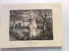 La Promenade au Jardin. 1903 by Henri Lebasque, Lithographie sur simili Japon, en tirage de la Gazette des Beaux-Arts, sold Dec 2023